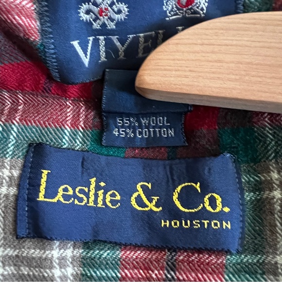 Viyella | Men's Red Plaid Wool Blend Shirt Size Large - Picture 7 of 7